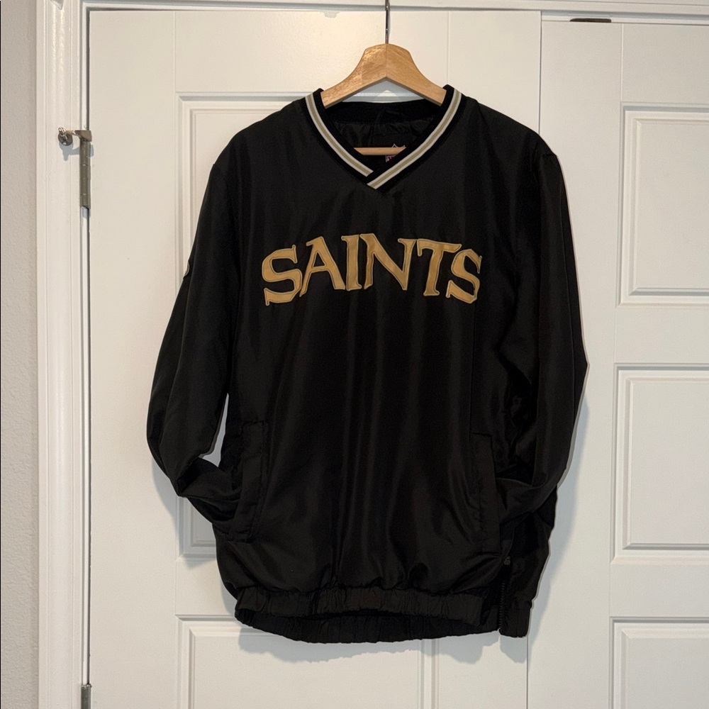 Unisex NFL SAINTS crewneck windbreaker size medium
